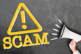 Scam Alert with megaphone