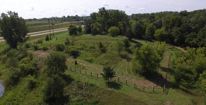 Aerial image of Ritter Farm Dog Park